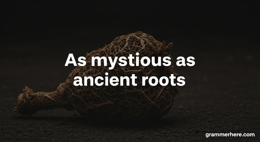As mysterious as ancient roots