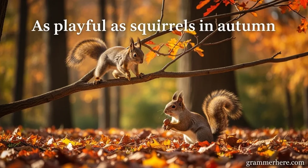 As playful as squirrels in autumn