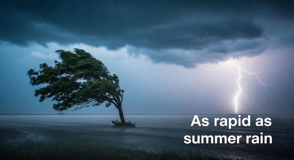 As rapid as summer rain