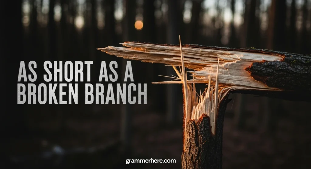 As Short as a Broken Branch