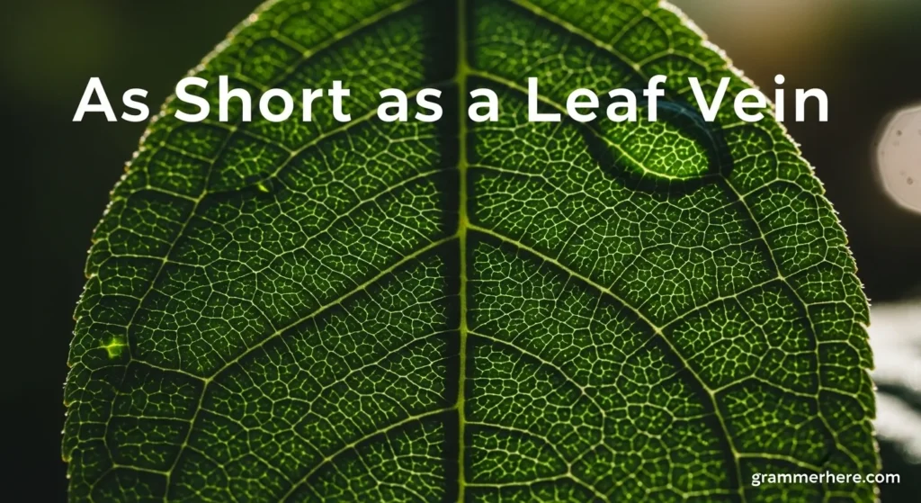 As Short as a Leaf Vein