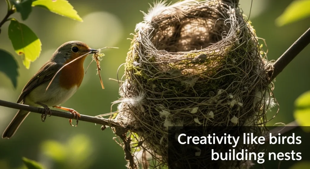 Creativity like birds building nests