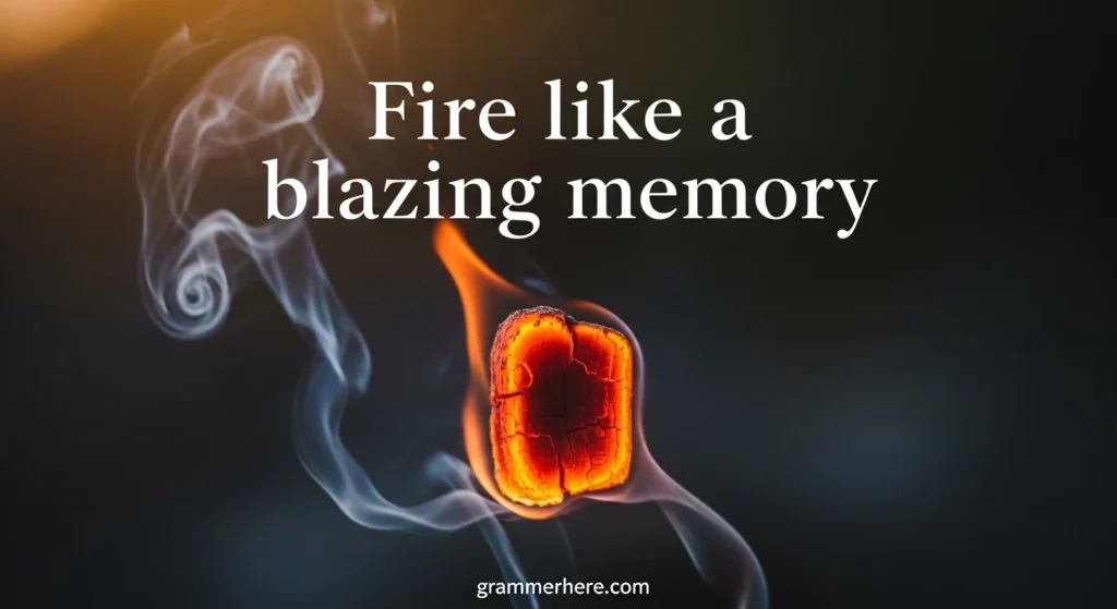 Fire like a blazing memory