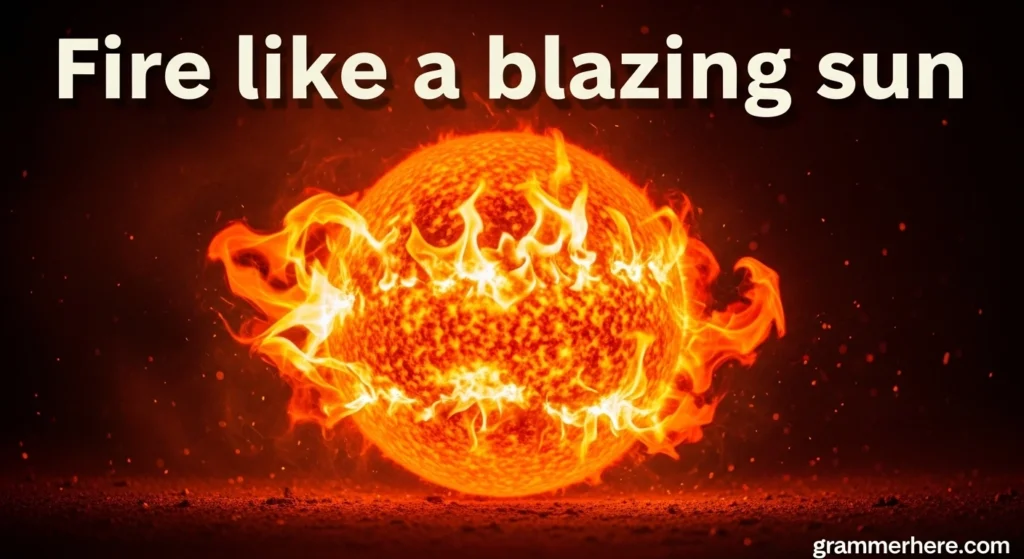 Fire like a blazing sun