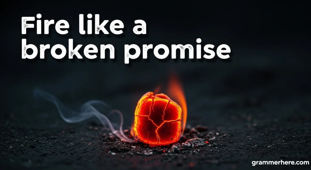Fire like a broken promise