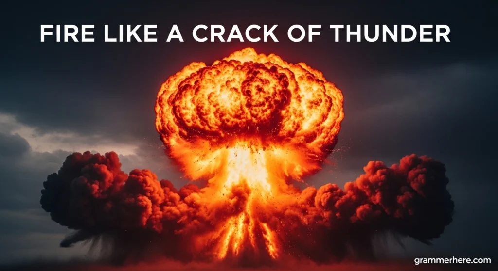 Fire like a crack of thunder