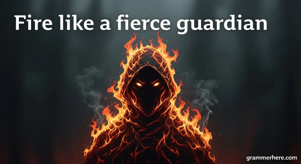 Fire like a fierce guardian