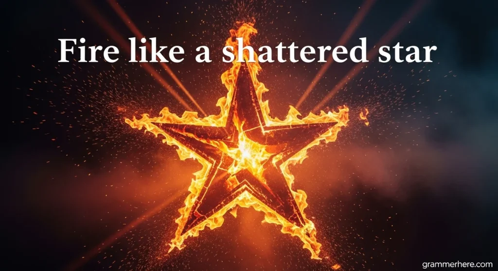 Fire like a shattered star