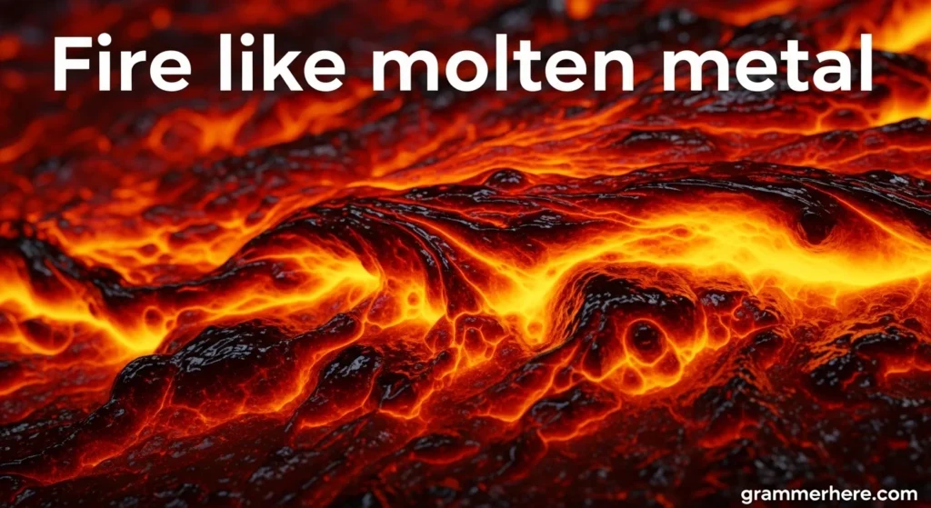 Fire like molten metal