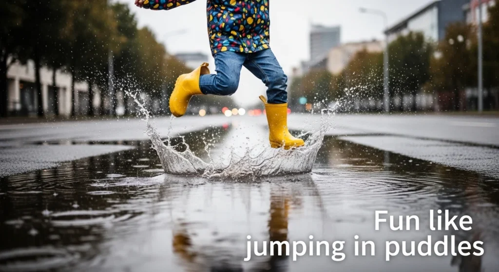 Fun like jumping in puddles