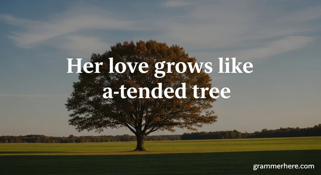 Her love grows like a well-tended tree