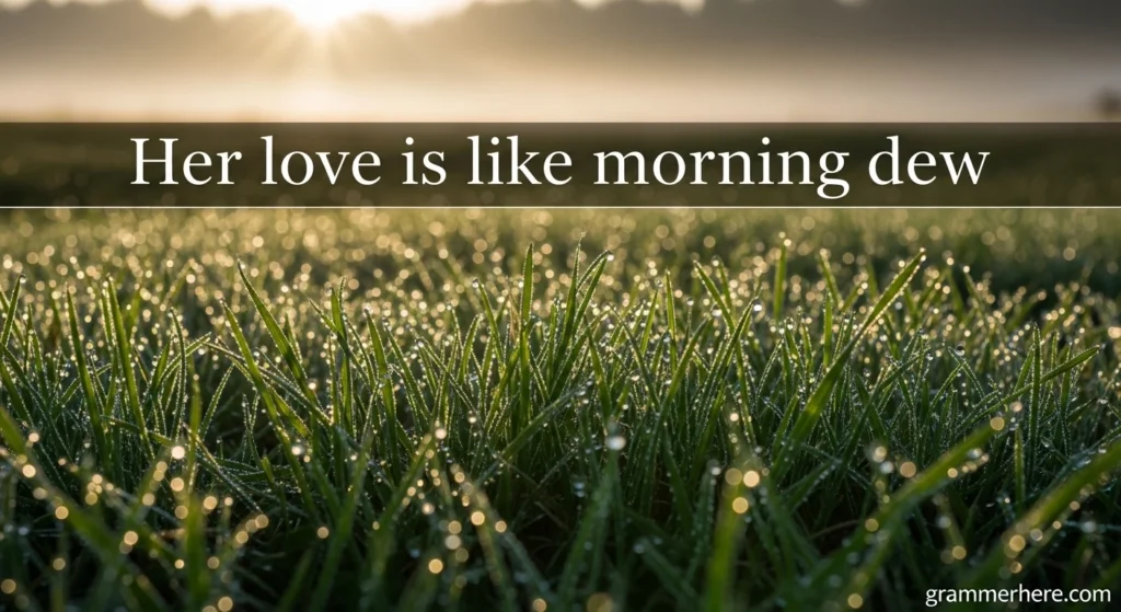 Her love is like morning dew