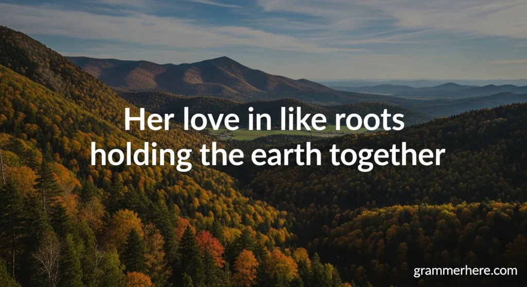 Her love is like roots holding the earth together