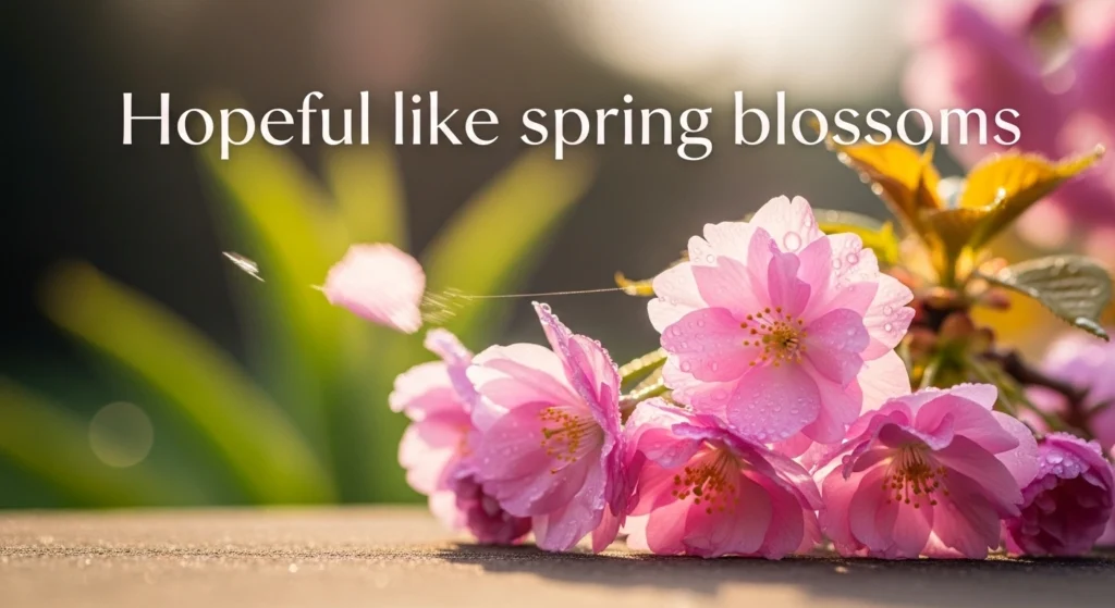 Hopeful like spring blossoms