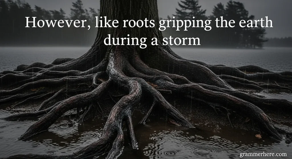 However, like roots gripping the earth during a storm