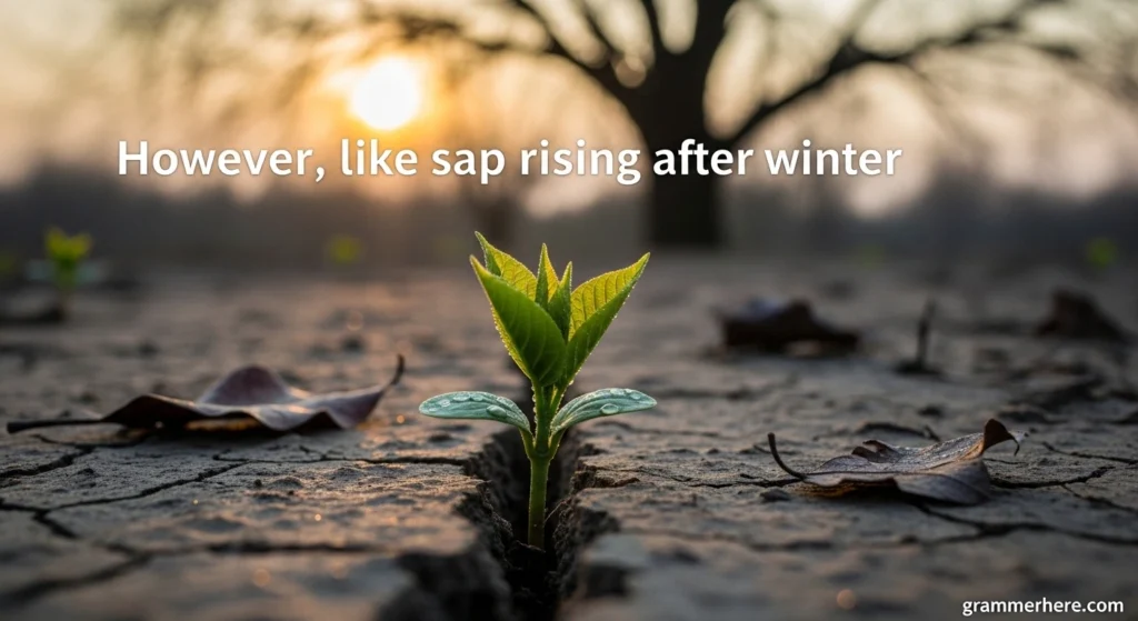 However, like sap rising after winter