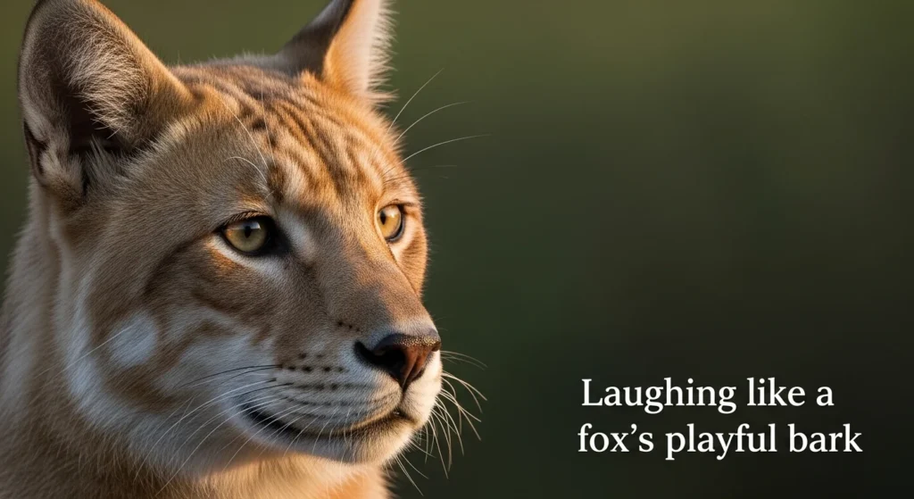 Laughing like a fox’s playful bark