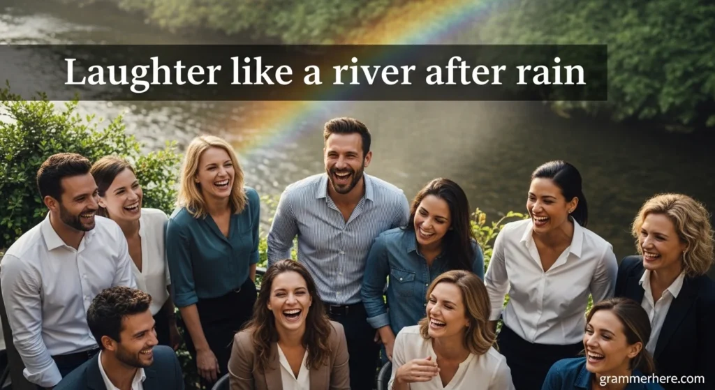 Laughter like a river after rain