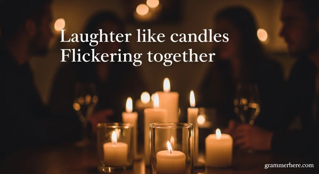  Laughter like candles flickering together