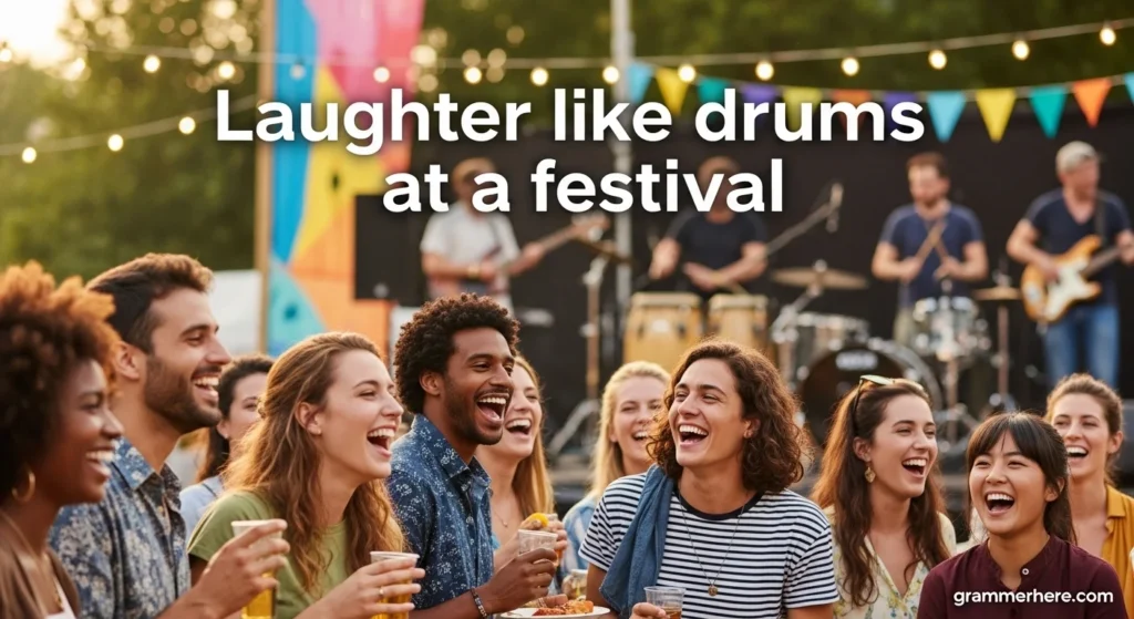 Laughter like drums at a festival
