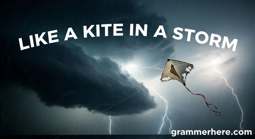 Like a kite in a storm