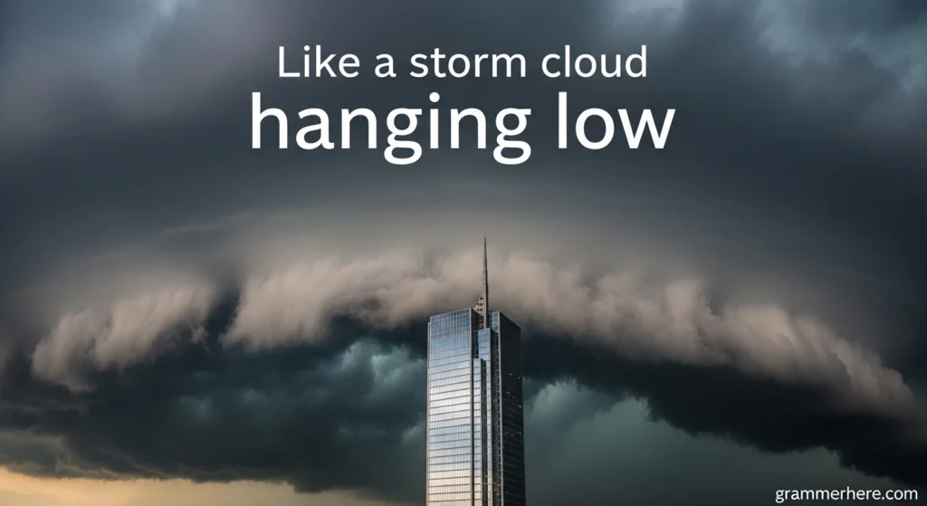 Like a storm cloud hanging low