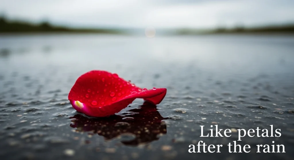 Like petals after the rain