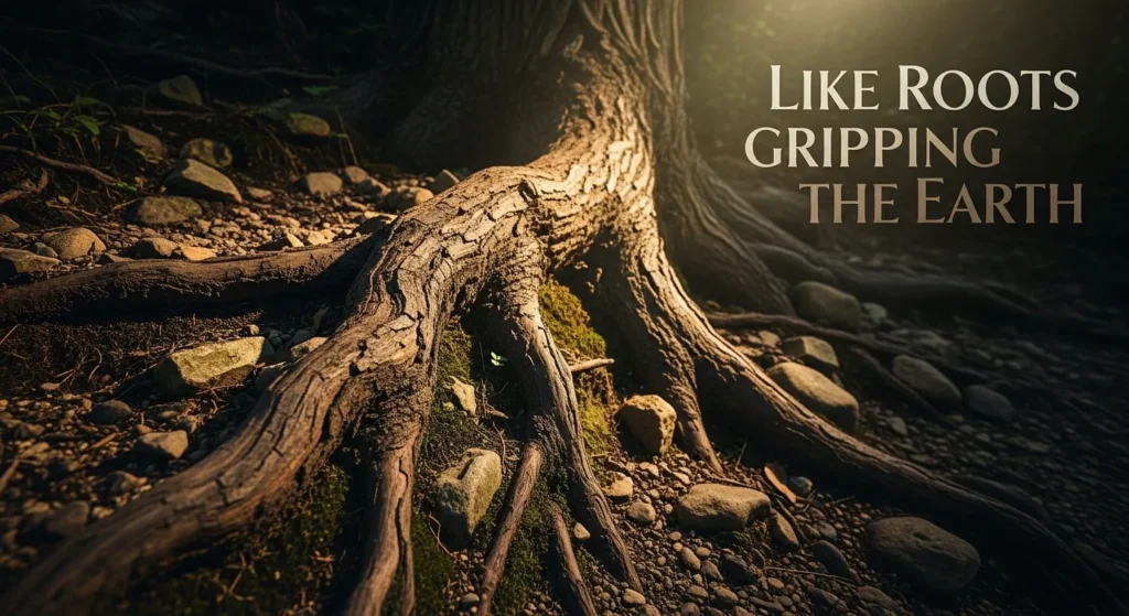 Like roots gripping the earth