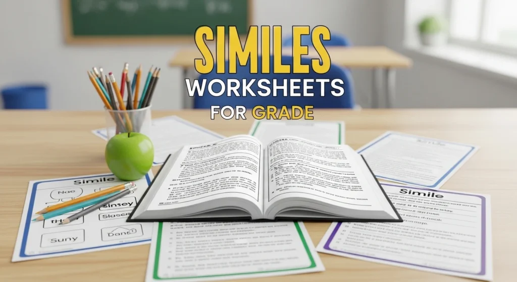 Similes Worksheets for Grade