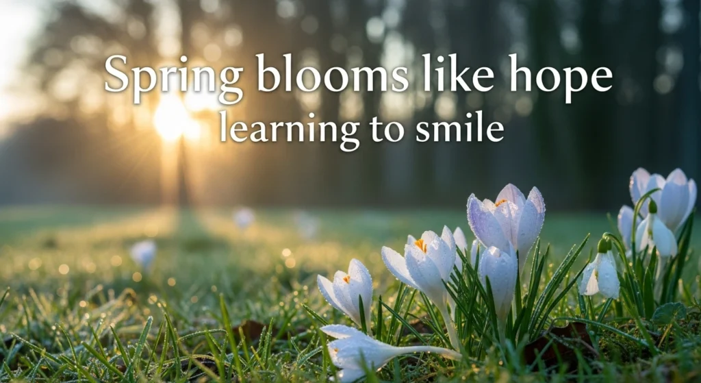 Spring blooms like hope learning to smile