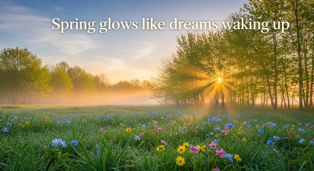 Spring glows like dreams waking up