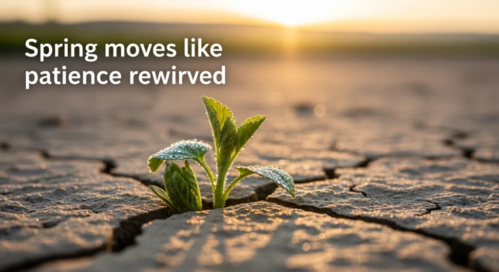 Spring moves like patience rewarded