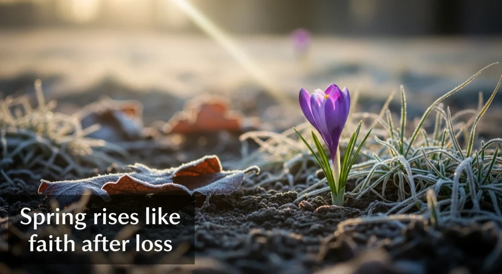 Spring rises like faith after loss