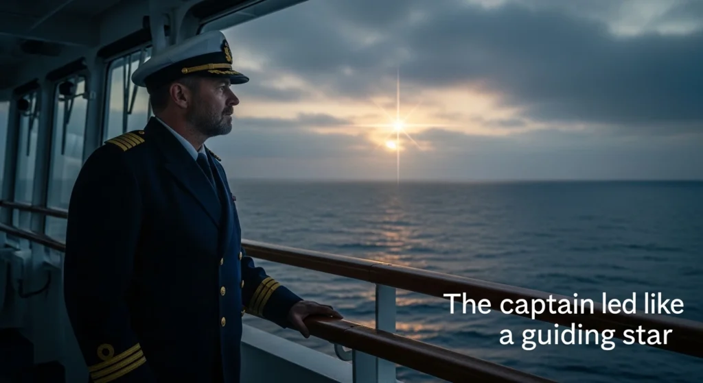The captain led like a guiding star
