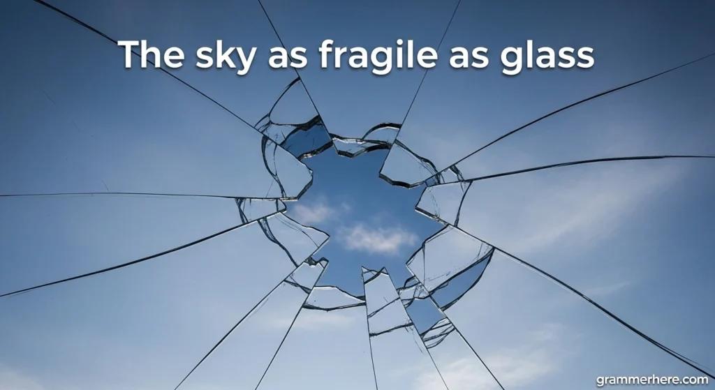 The sky as fragile as glass