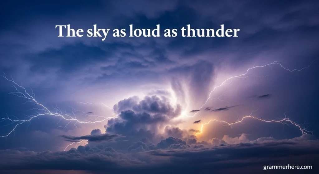 The sky as loud as thunder