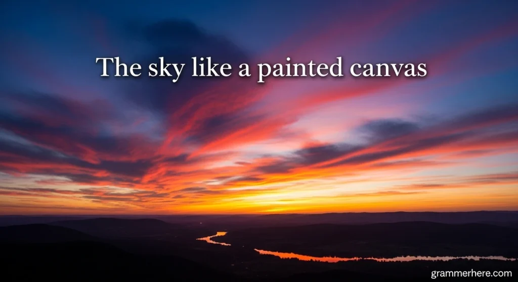 The sky like a painted canvas