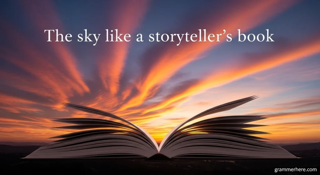 The sky like a storyteller’s book