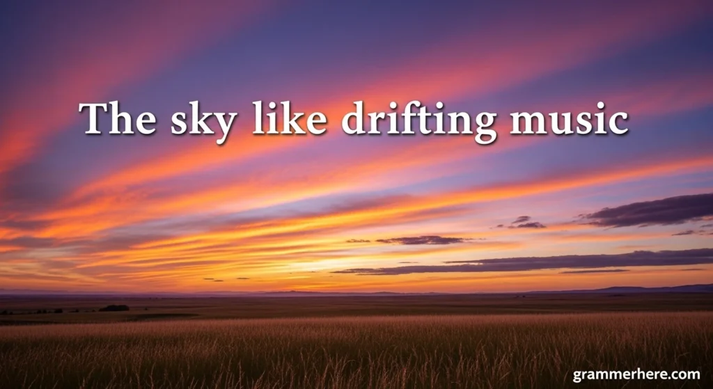 The sky like drifting music