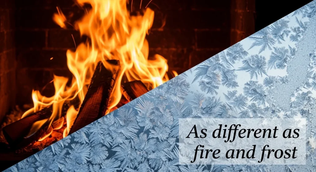 As different as fire and frost