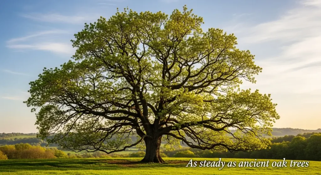 As steady as ancient oak trees