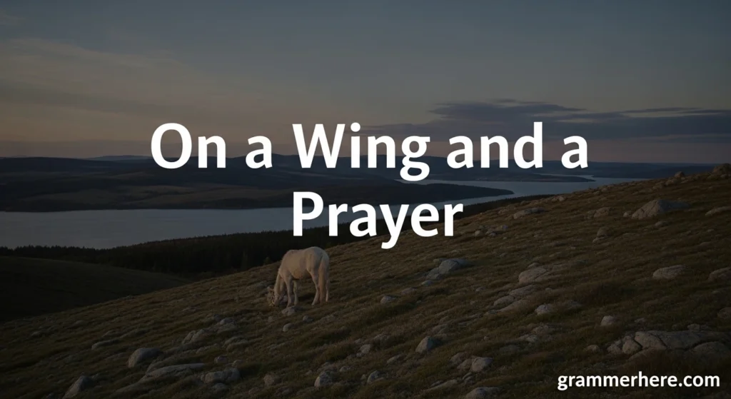 On a Wing and a Prayer