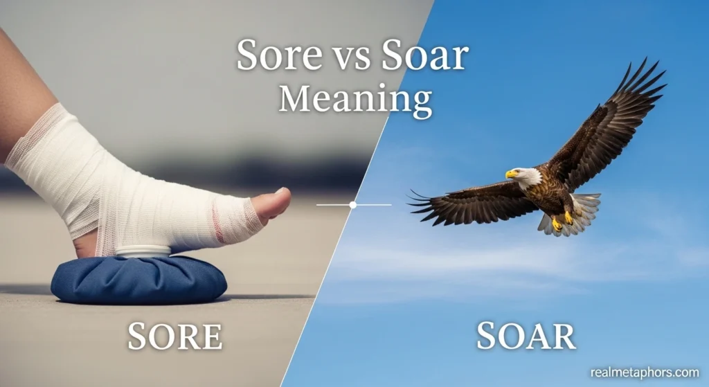 Sore vs Soar Meaning