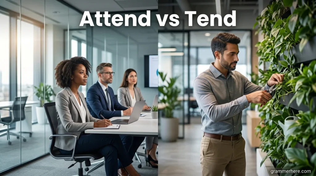 Attend vs Tend