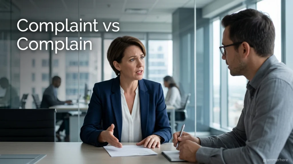 Complaint vs Complain