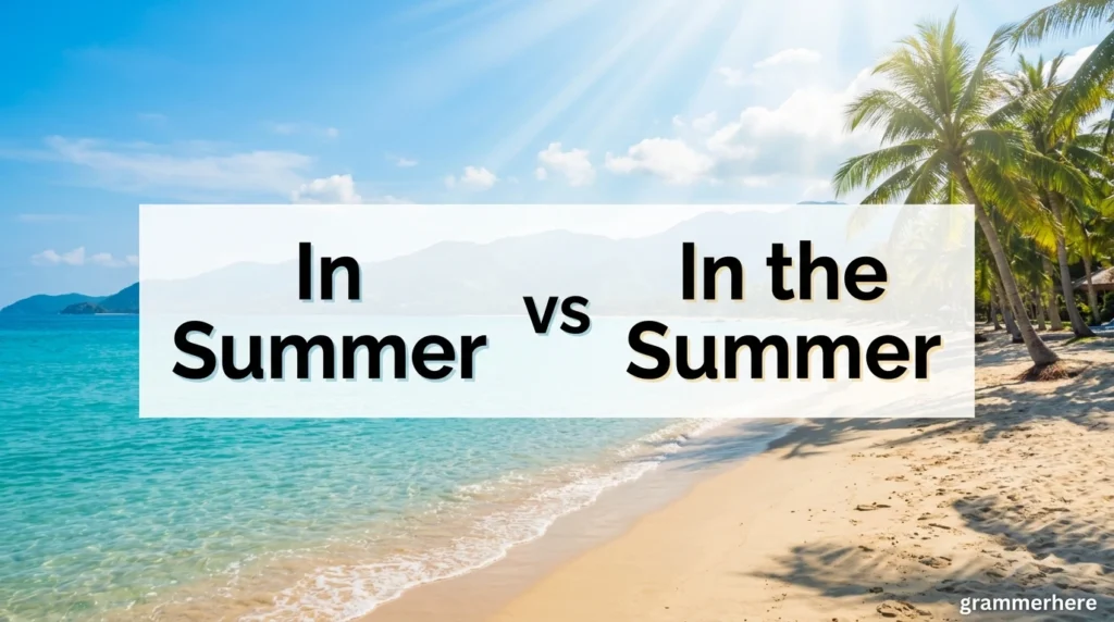 In Summer vs In the Summer