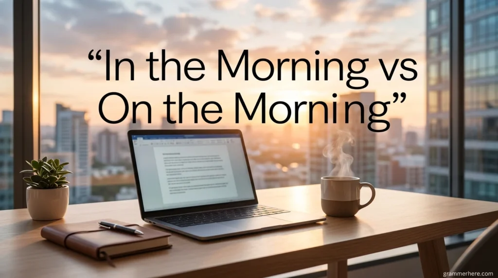 In the Morning vs On the Morning