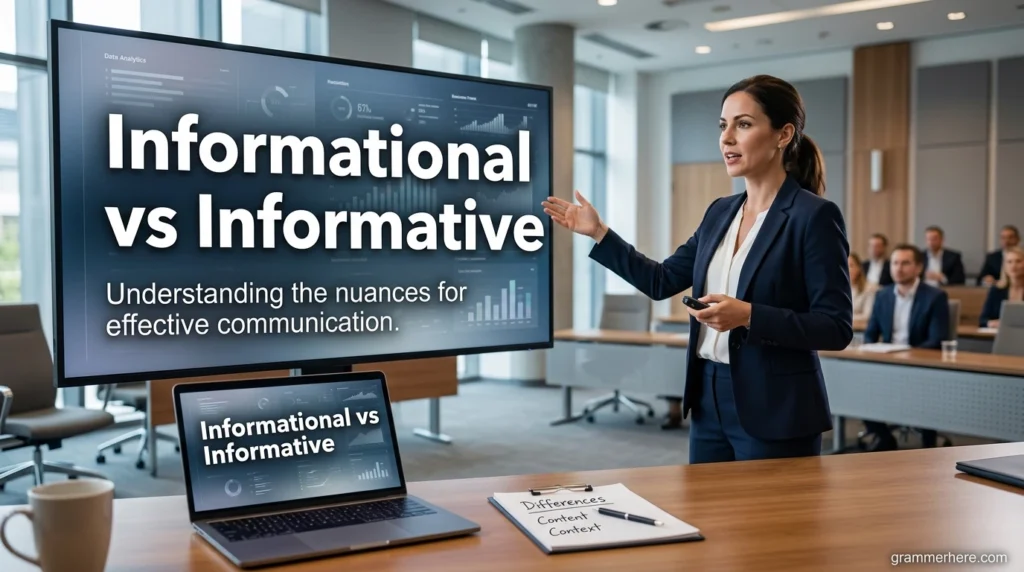 Informational vs Informative