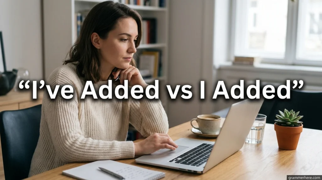 I’ve Added vs I Added