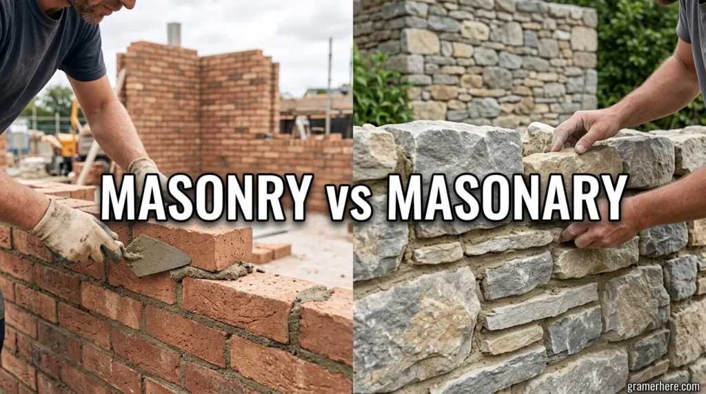 Masonry vs Masonary